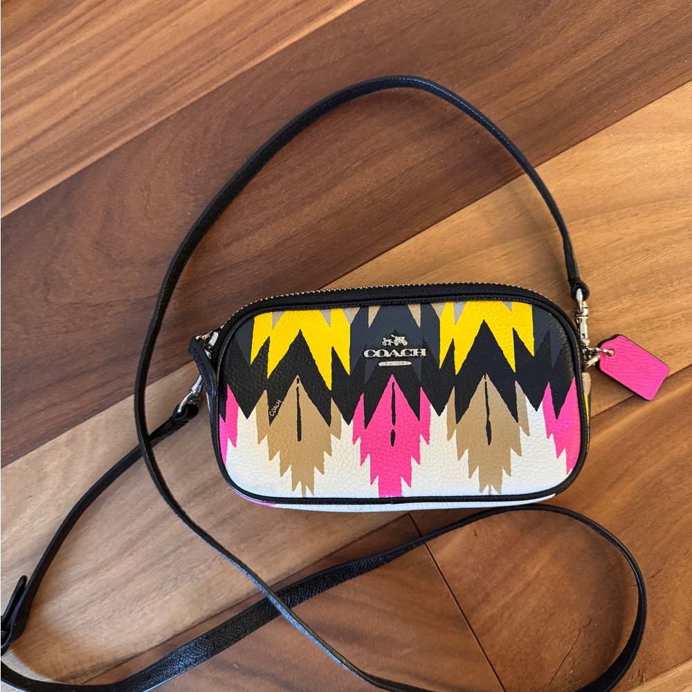 Coach Neon Chevron Crossbody Bag